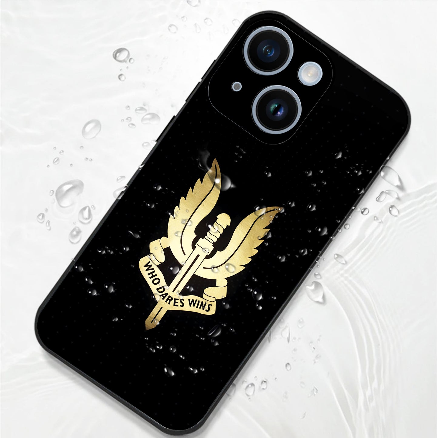 iPhone 15 Premium Acrylic Shockproof Glass Back Case (Dare Wins)