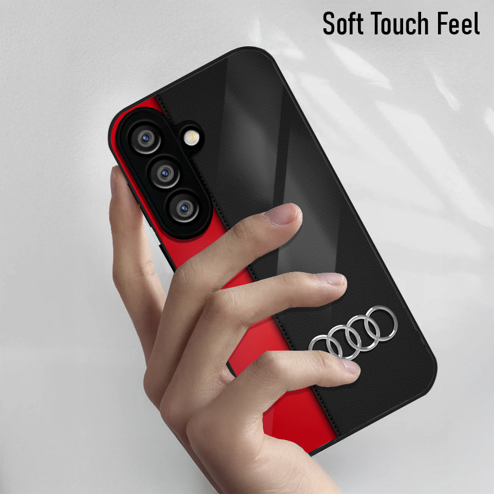Samsung Galaxy A56 5G Premium Acrylic Shockproof Glass Back Case (Audi)