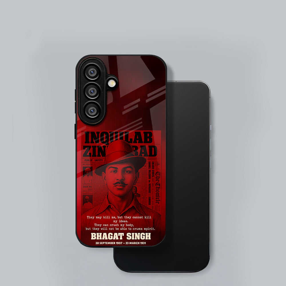 Samsung Galaxy A56 5G Premium Acrylic Shockproof Glass Back Case (Bhagat Singh)