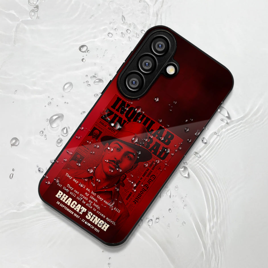 Samsung Galaxy A56 5G Premium Acrylic Shockproof Glass Back Case (Bhagat Singh)