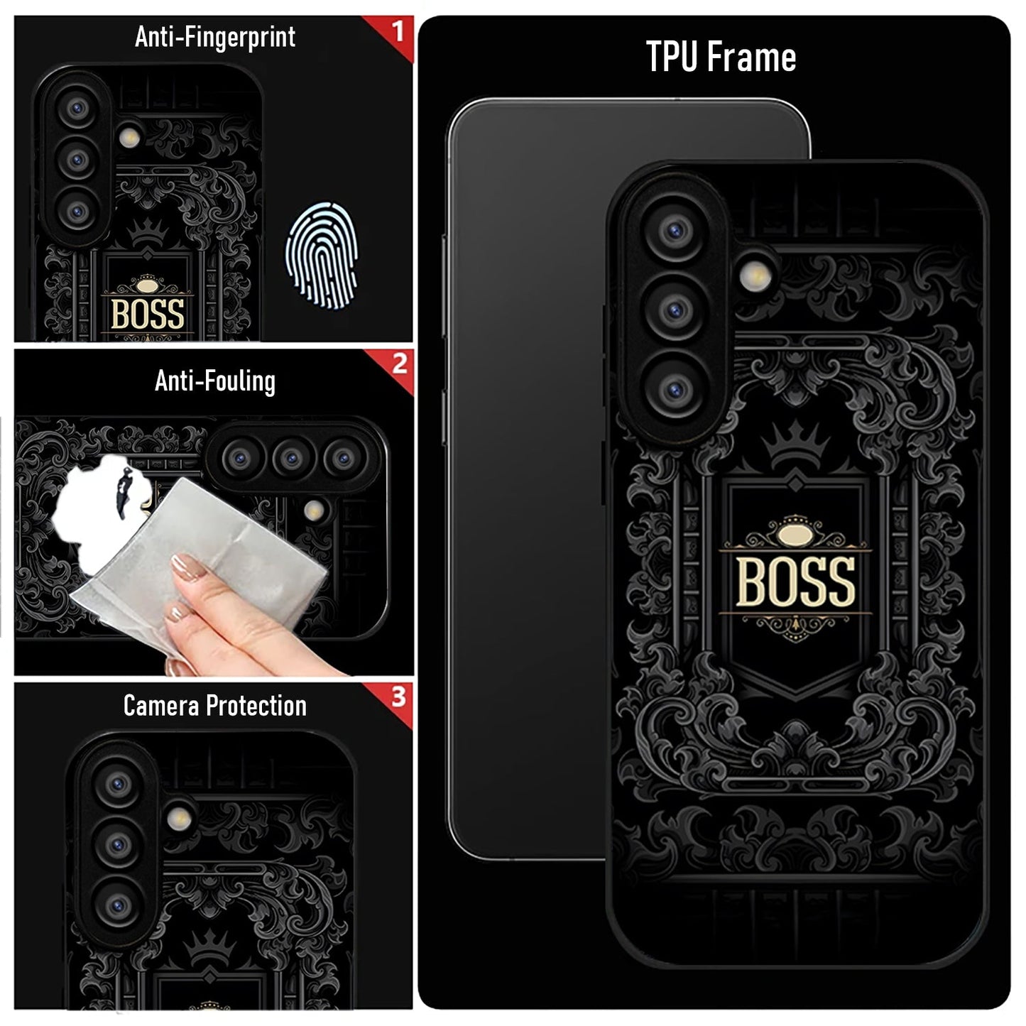 Samsung Galaxy A56 5G Premium Acrylic Shockproof Glass Back Case (Boss)