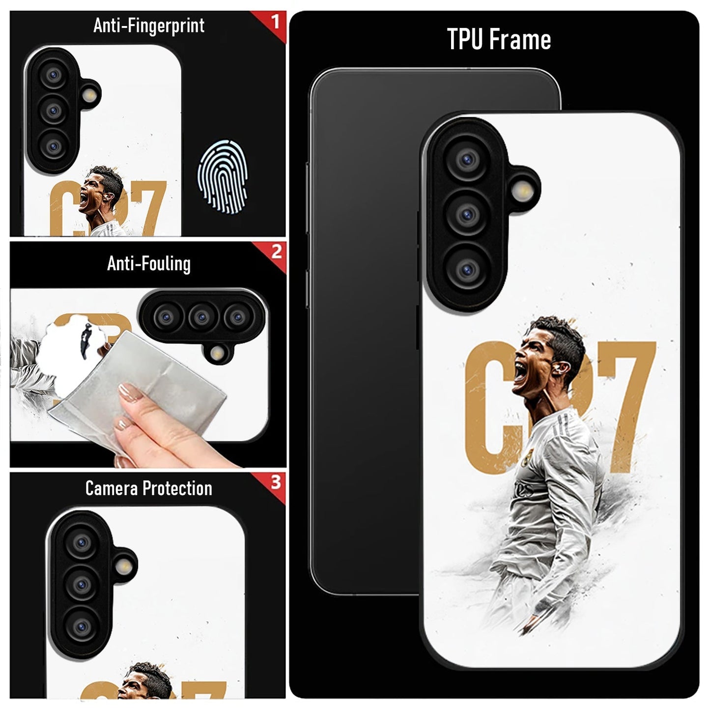 Samsung Galaxy A56 5G Premium Acrylic Shockproof Glass Back Case (CR_7)