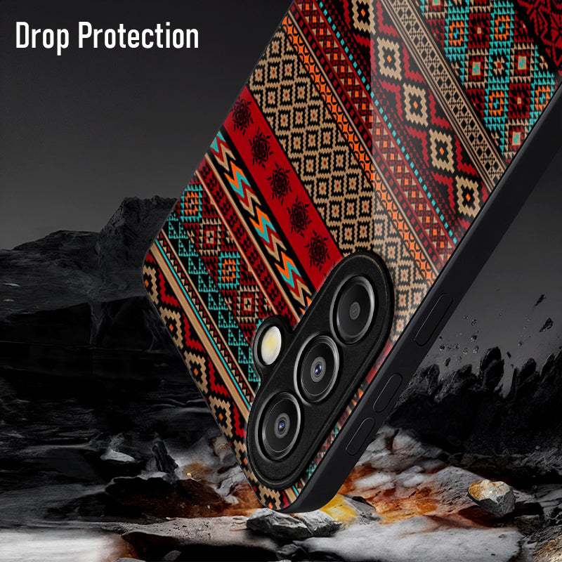 Samsung Galaxy A36 5G Premium Acrylic Shockproof Glass Back Case (Ethnic Pattern)