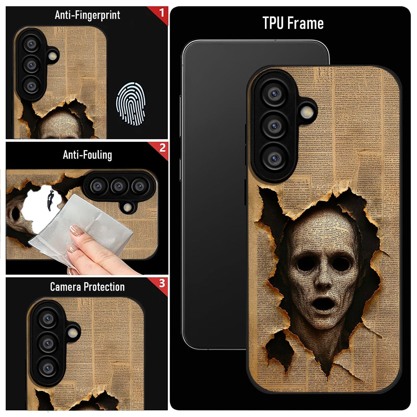 Samsung Galaxy A56 5G Premium Acrylic Shockproof Glass Back Case (Horror Art)
