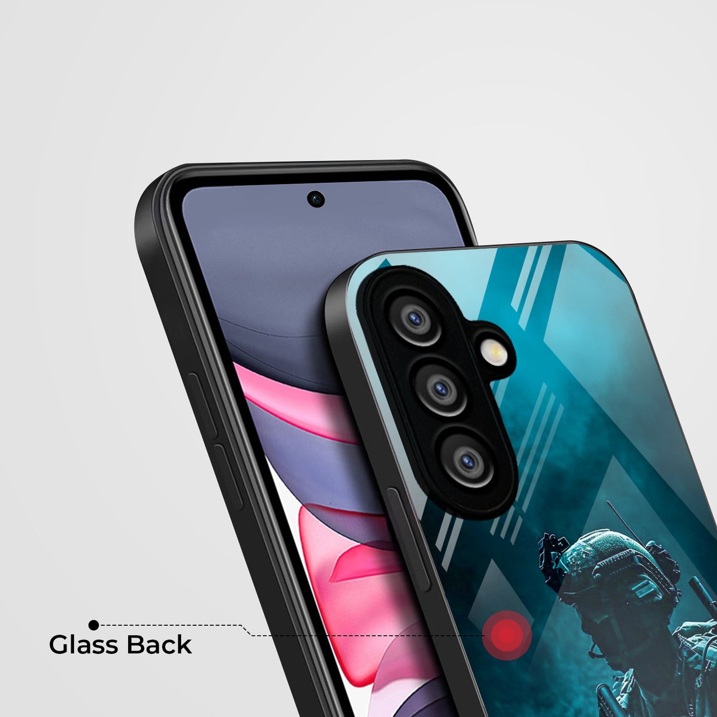 Samsung Galaxy A36 Premium Acrylic Shockproof Glass Back Case (Soldier Case)