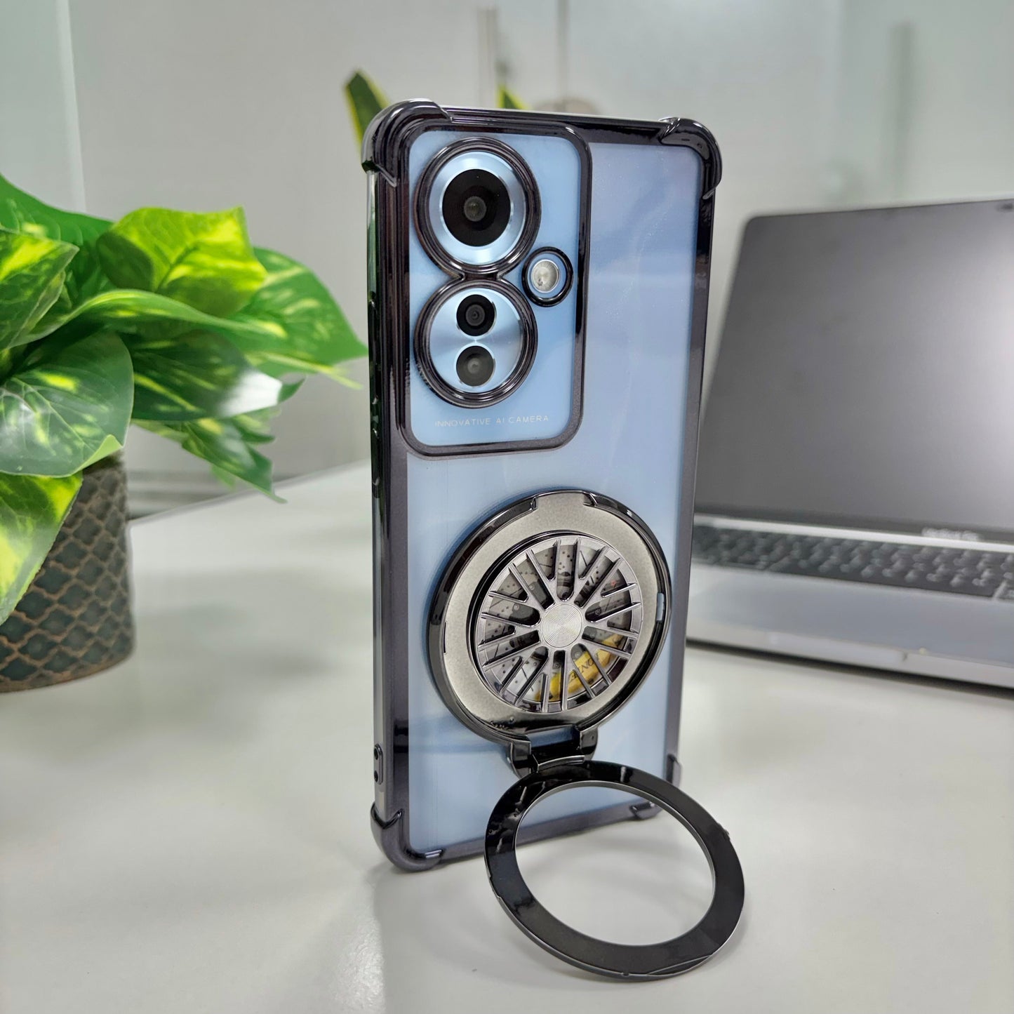 Oppo Reno11 F 5G Premium Stress Buster Wheel Rotating Shockproof Airbags Case