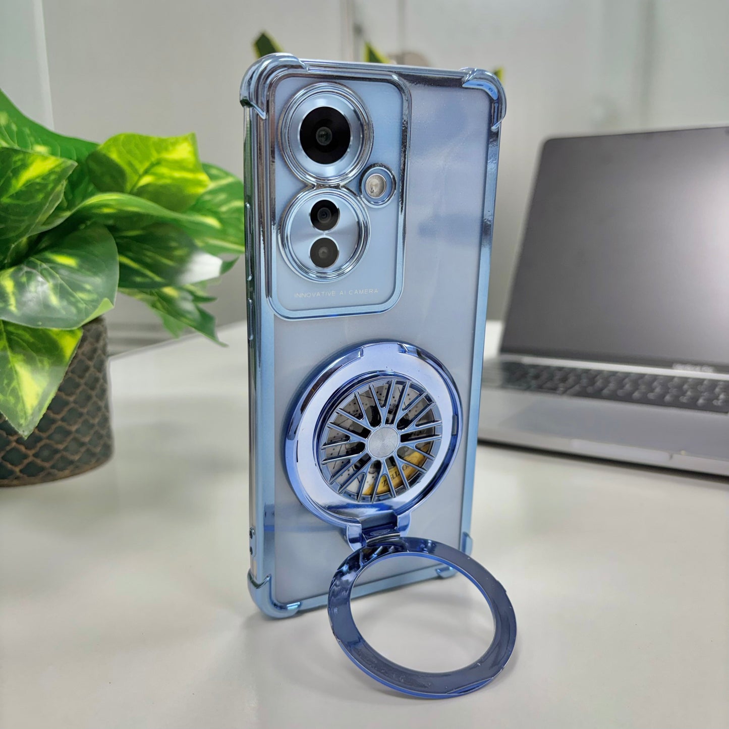Oppo Reno11 F 5G Premium Stress Buster Wheel Rotating Shockproof Airbags Case