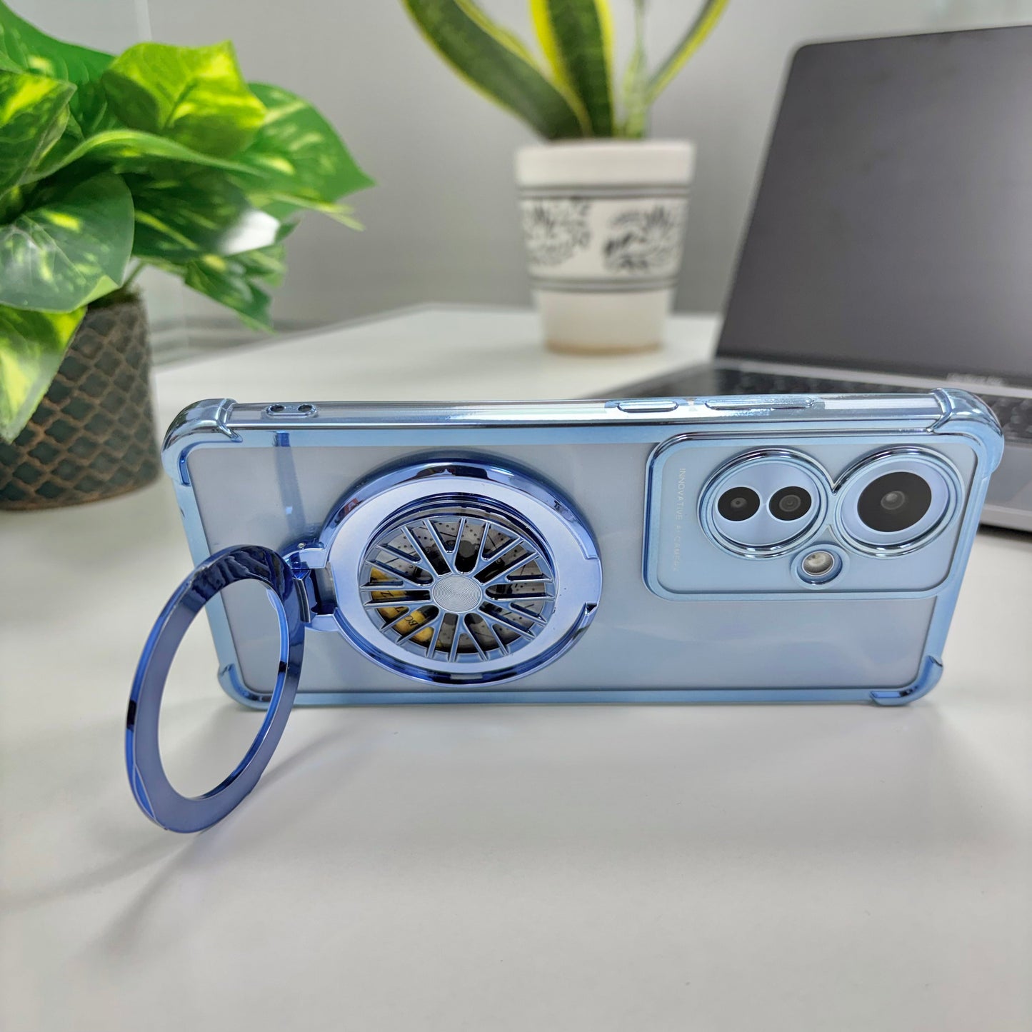 Oppo Reno11 F 5G Premium Stress Buster Wheel Rotating Shockproof Airbags Case