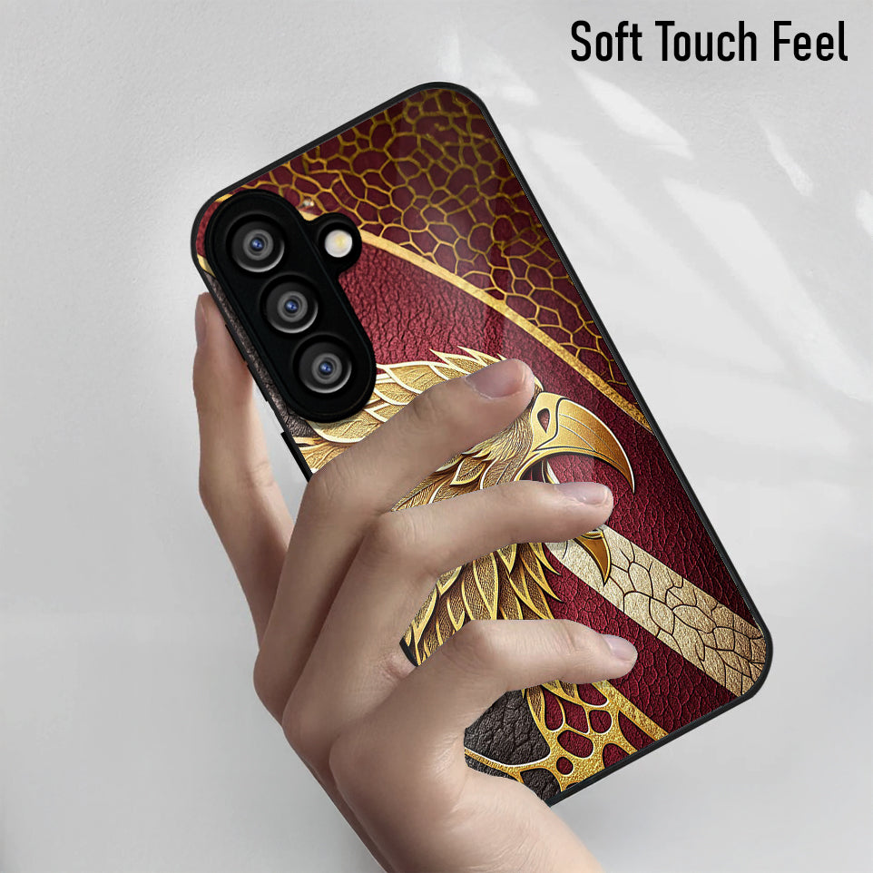 Samsung Galaxy A36 5G Premium Acrylic Shockproof Glass Back Case (Metallic Eagle)