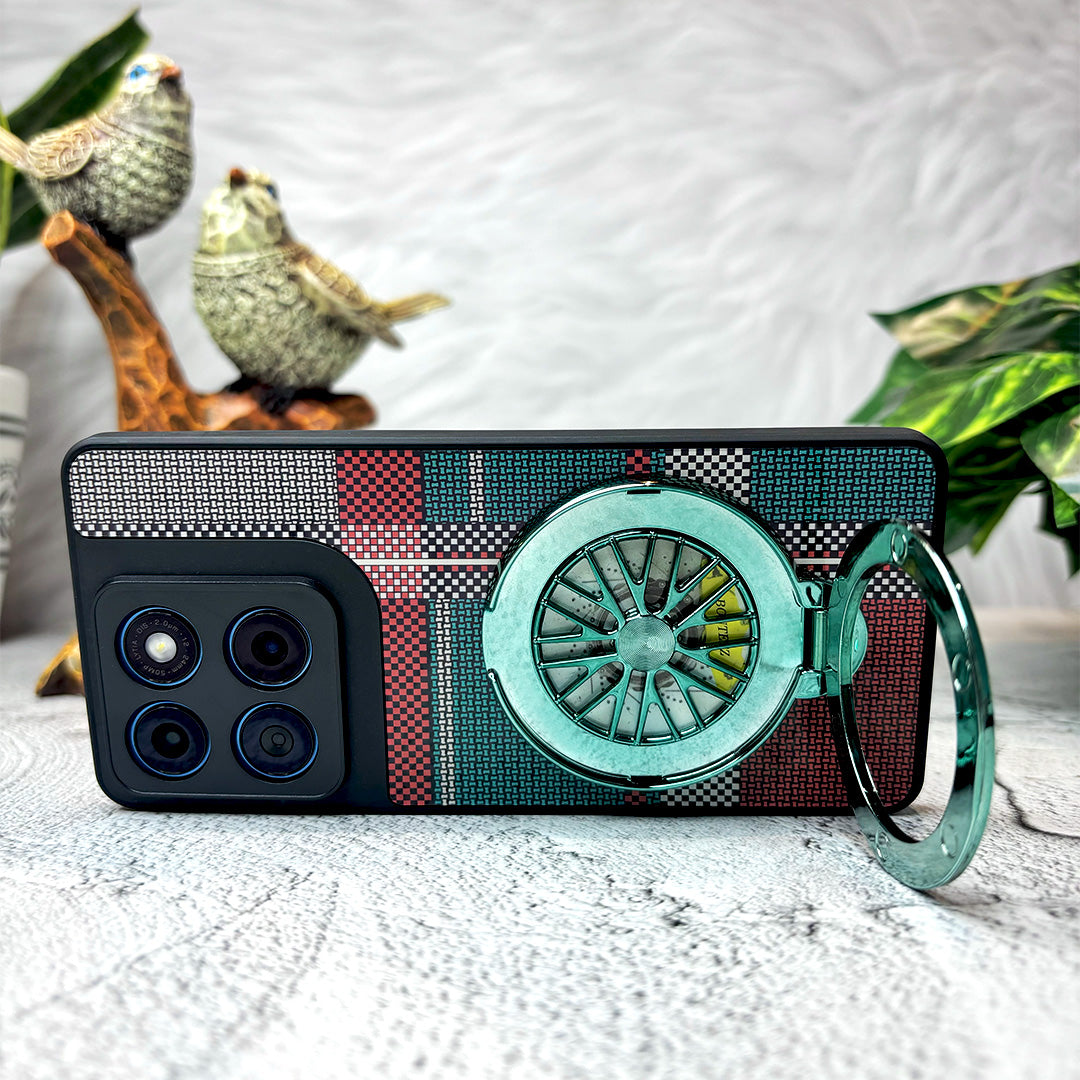 Motorola Edge 60 Fusion 5G Premium Stress Buster Wheel Grid Pattern Back Case