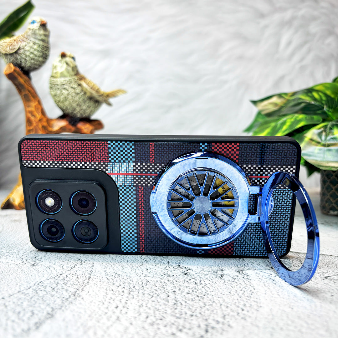 Motorola Edge 60 Fusion 5G Premium Stress Buster Wheel Grid Pattern Back Case