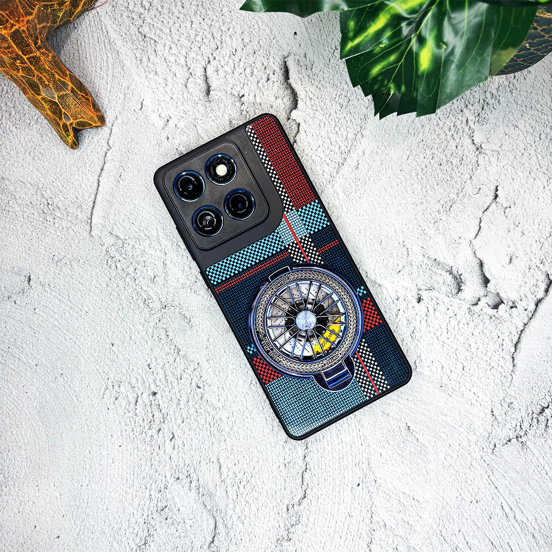Motorola Edge 60 Fusion 5G Premium Stress Buster Wheel Grid Pattern Back Case