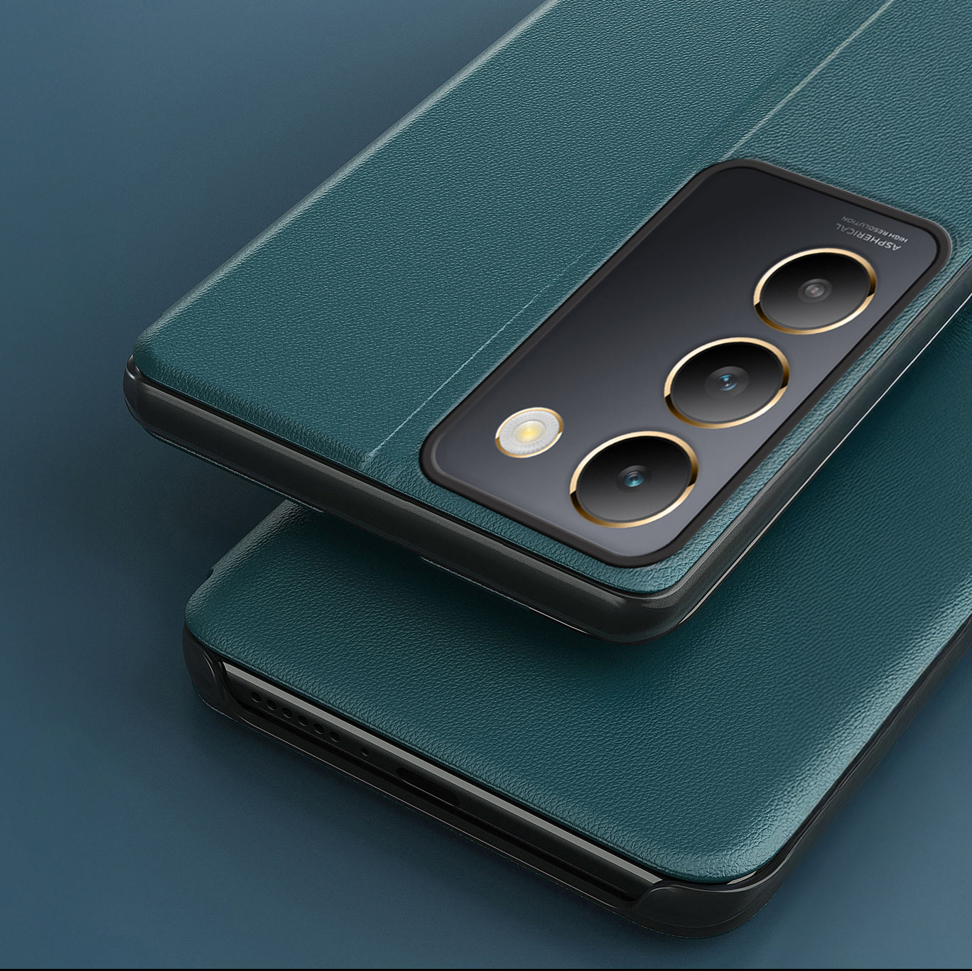 Vivo Y200e 5G Luxury Half Window Leather Flip Case