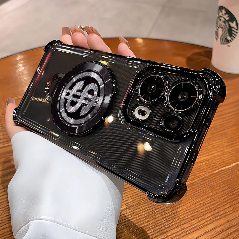 Oppo Reno13 5G Four Corner Airbags 100% Original Astro Money Magnet Rotating Dollar Case
