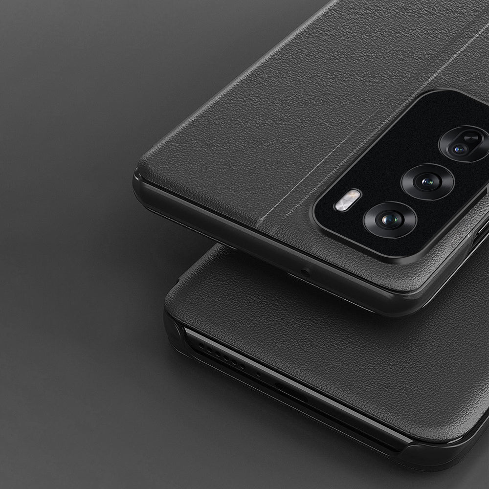 Oppo Reno 12 5G Luxury Half Window Leather Flip Case