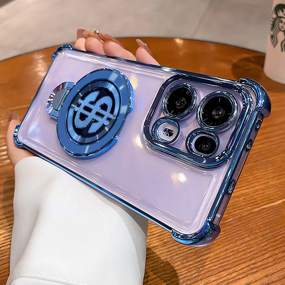 Oppo Reno13 5G Four Corner Airbags 100% Original Astro Money Magnet Rotating Dollar Case