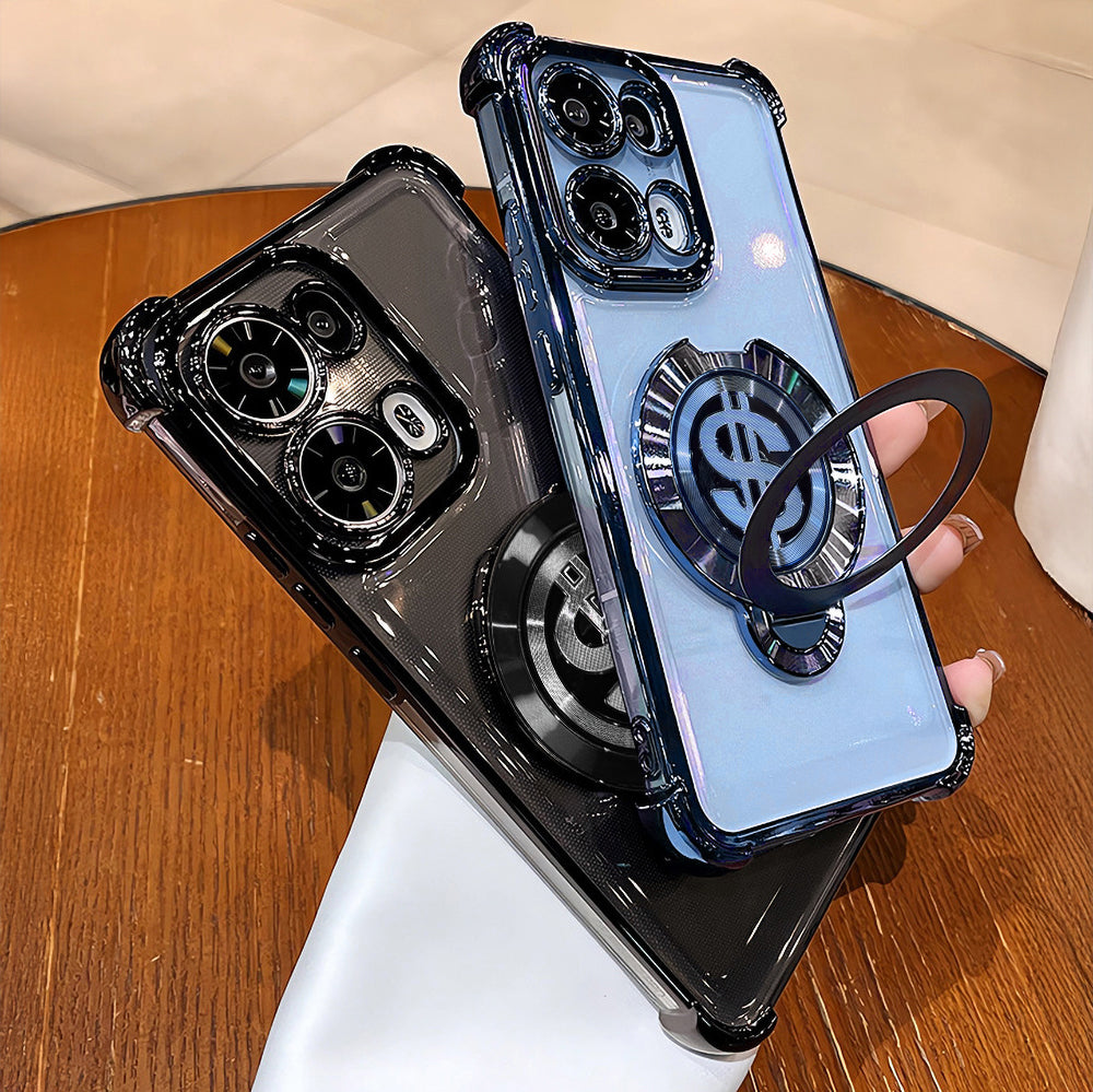 Oppo Reno13 5G Four Corner Airbags 100% Original Astro Money Magnet Rotating Dollar Case