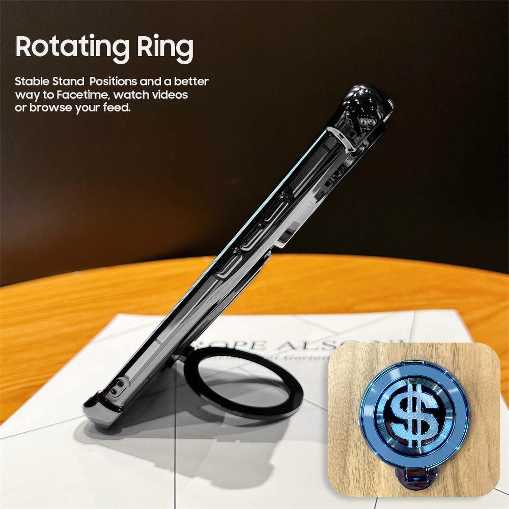 Oppo Reno 12 Pro 5G Four Corner Airbags 100% Original Astro Money Magnet Rotating Dollar Case