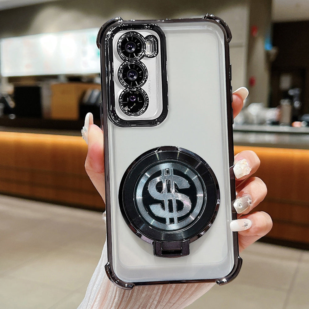 Oppo Reno 12 Pro 5G Four Corner Airbags 100% Original Astro Money Magnet Rotating Dollar Case