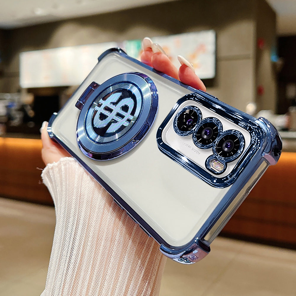 Oppo Reno 12 Pro 5G Four Corner Airbags 100% Original Astro Money Magnet Rotating Dollar Case