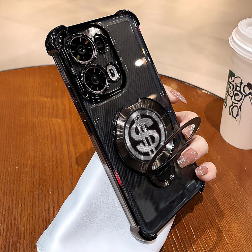 Oppo Reno13 5G Four Corner Airbags 100% Original Astro Money Magnet Rotating Dollar Case
