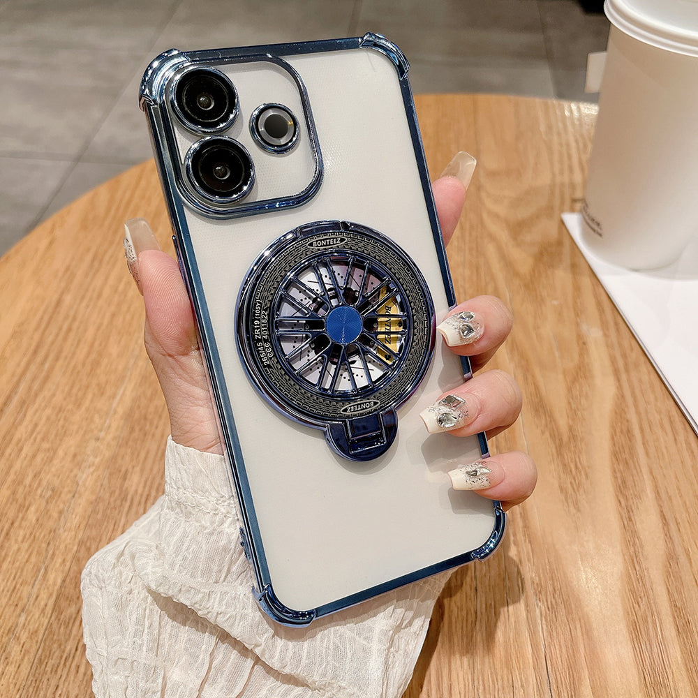 Oppo A5 Pro 5G Premium Stress Buster Wheel Rotating Shockproof Airbags Case