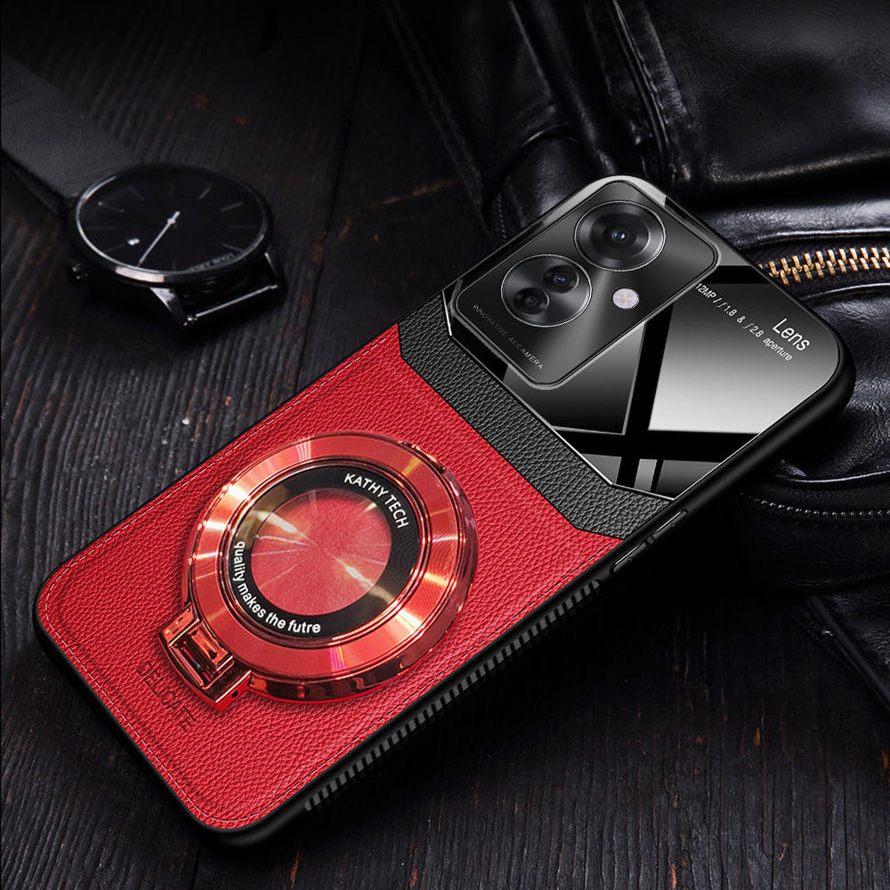 Oppo F25 Pro 5G Red Leather Cover