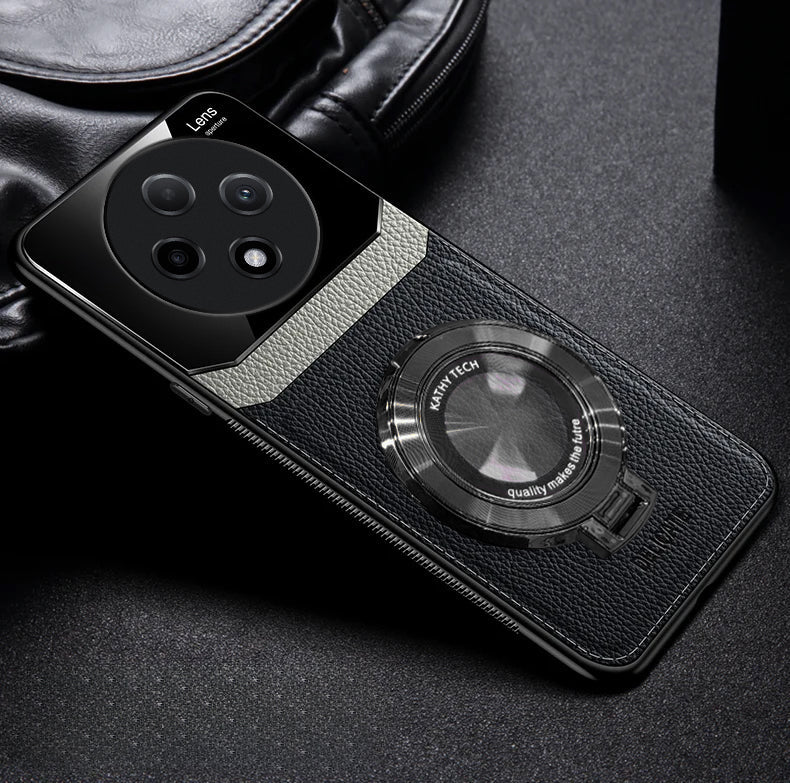 Oppo F27 Pro Plus Leather Black Case