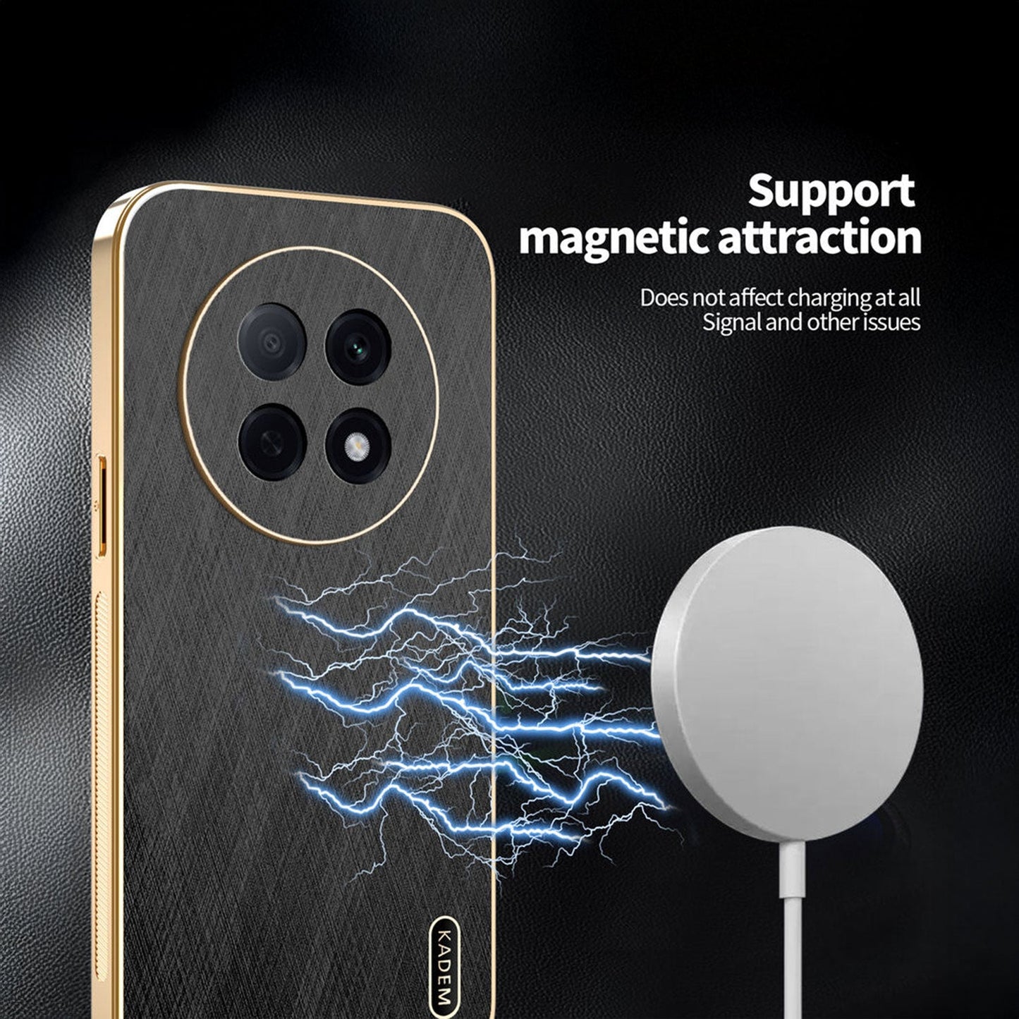 Oppo F31 Pro+ 5G Premium Electroplated Frame Gold Thread Pattern Soft Case