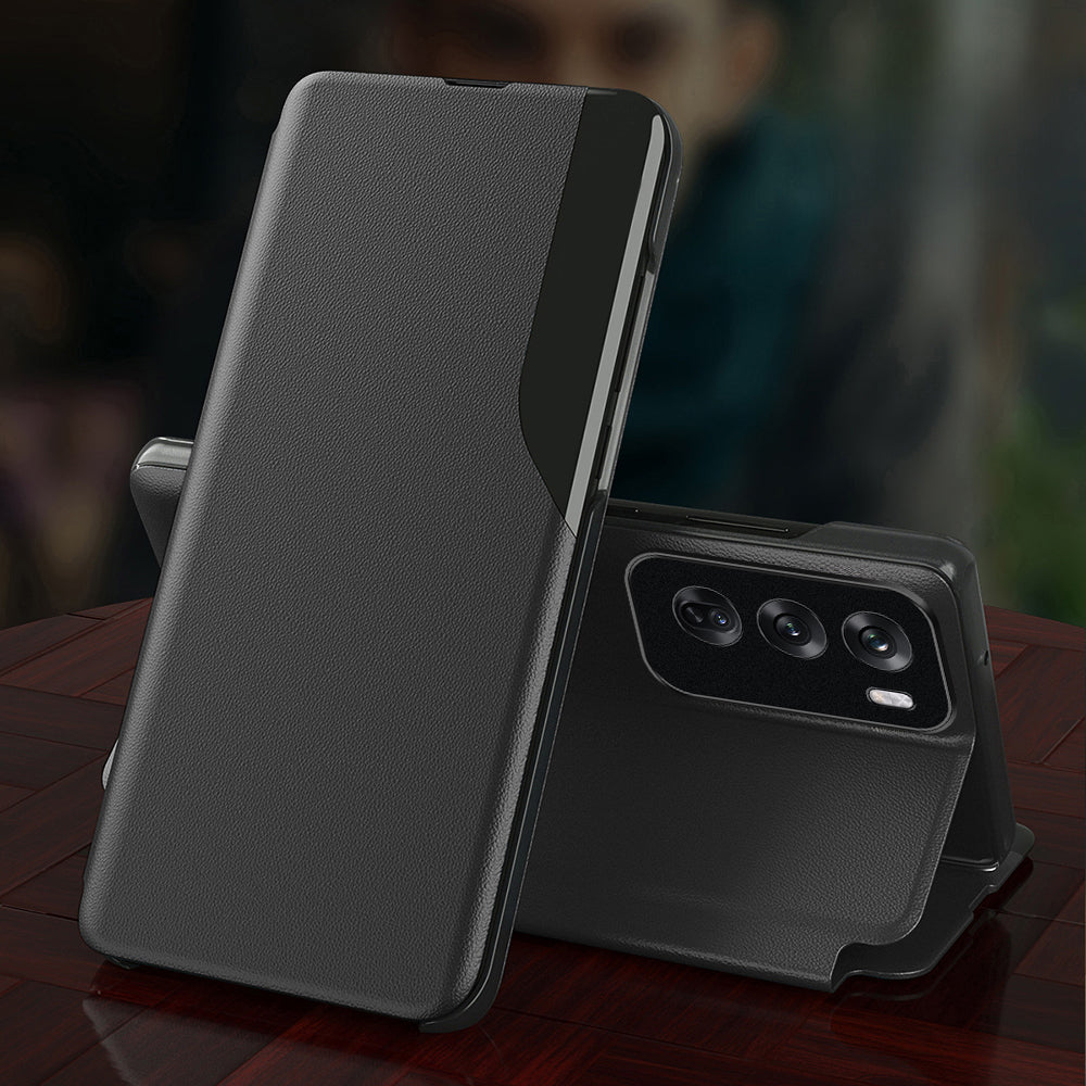 Oppo Reno 12 5G Luxury Half Window Leather Flip Case