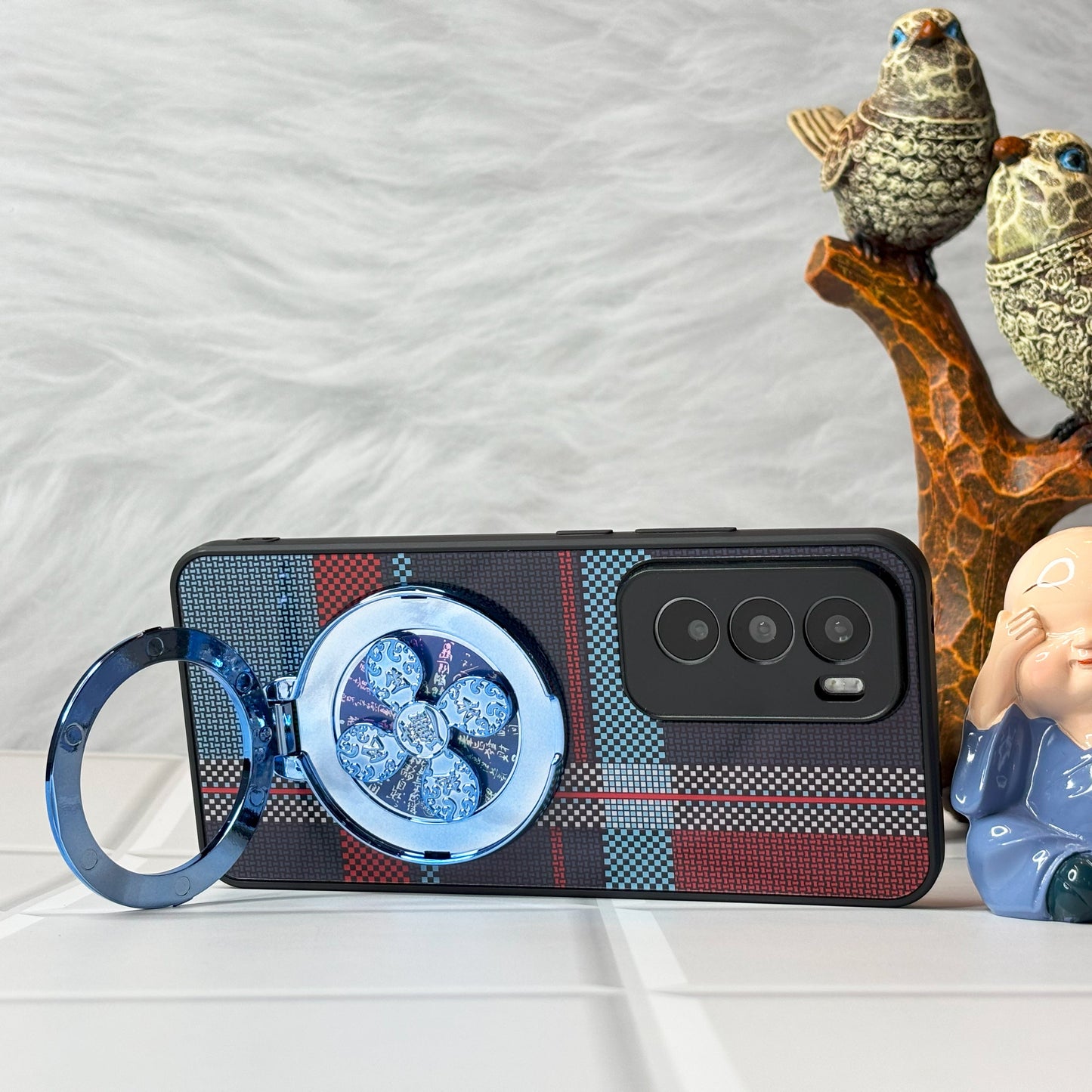Oppo Reno 12 Pro Grid Rich Wheel Standable Case