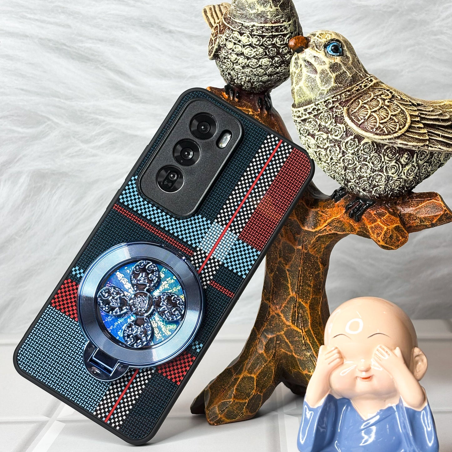 Oppo Reno 12 Pro Grid Rich Wheel Stylish Case