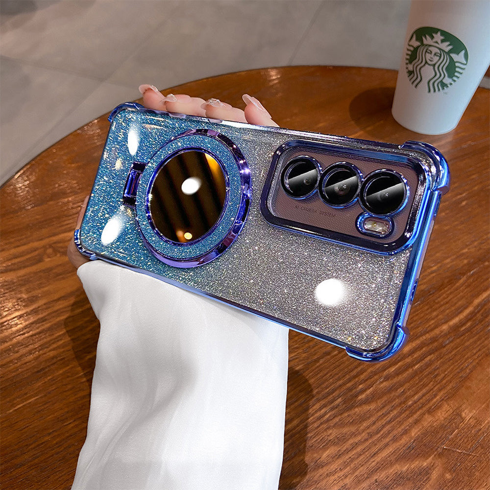 Oppo Reno12 Pro 5G Luxury Shimmer Mirror Back Shockproof Airbag Case