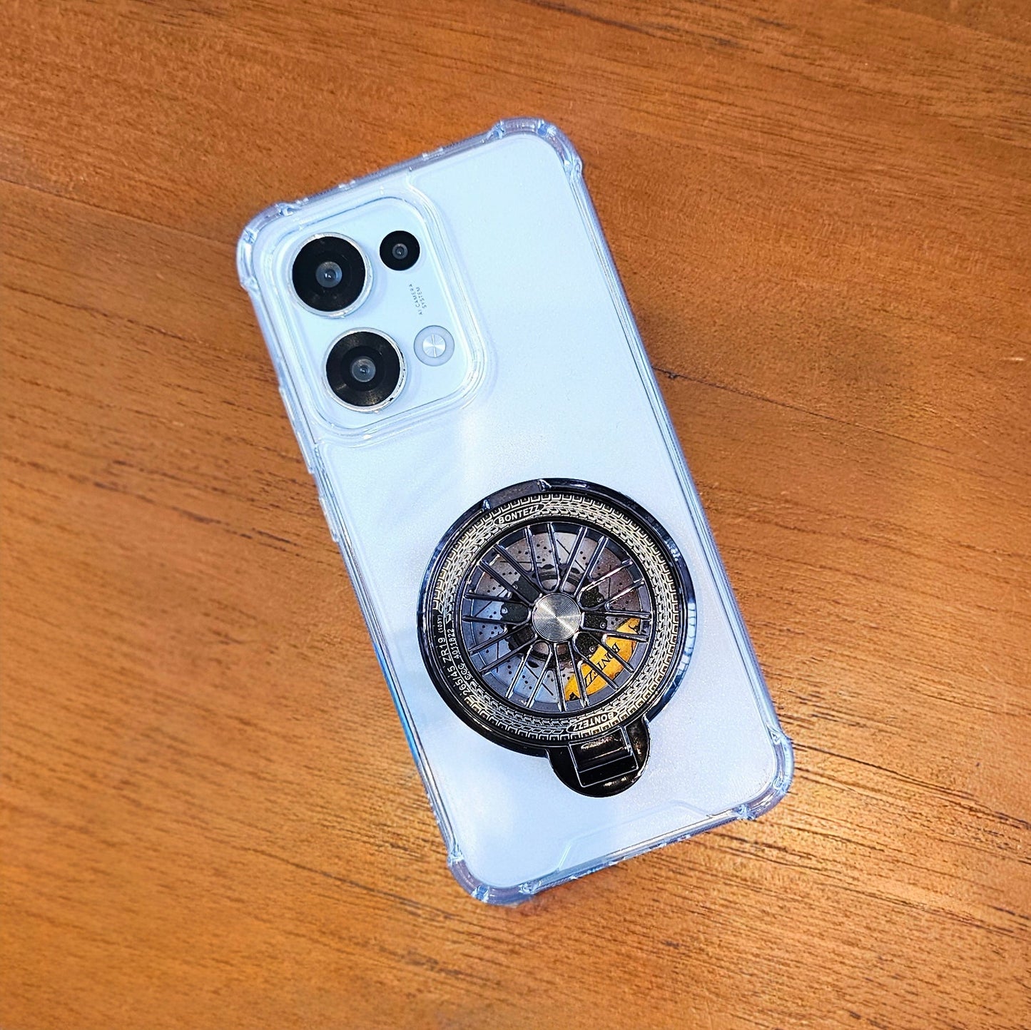 Oppo Reno13 5G 100% Original Transparent Four Corner Stress Buster Wheel Case