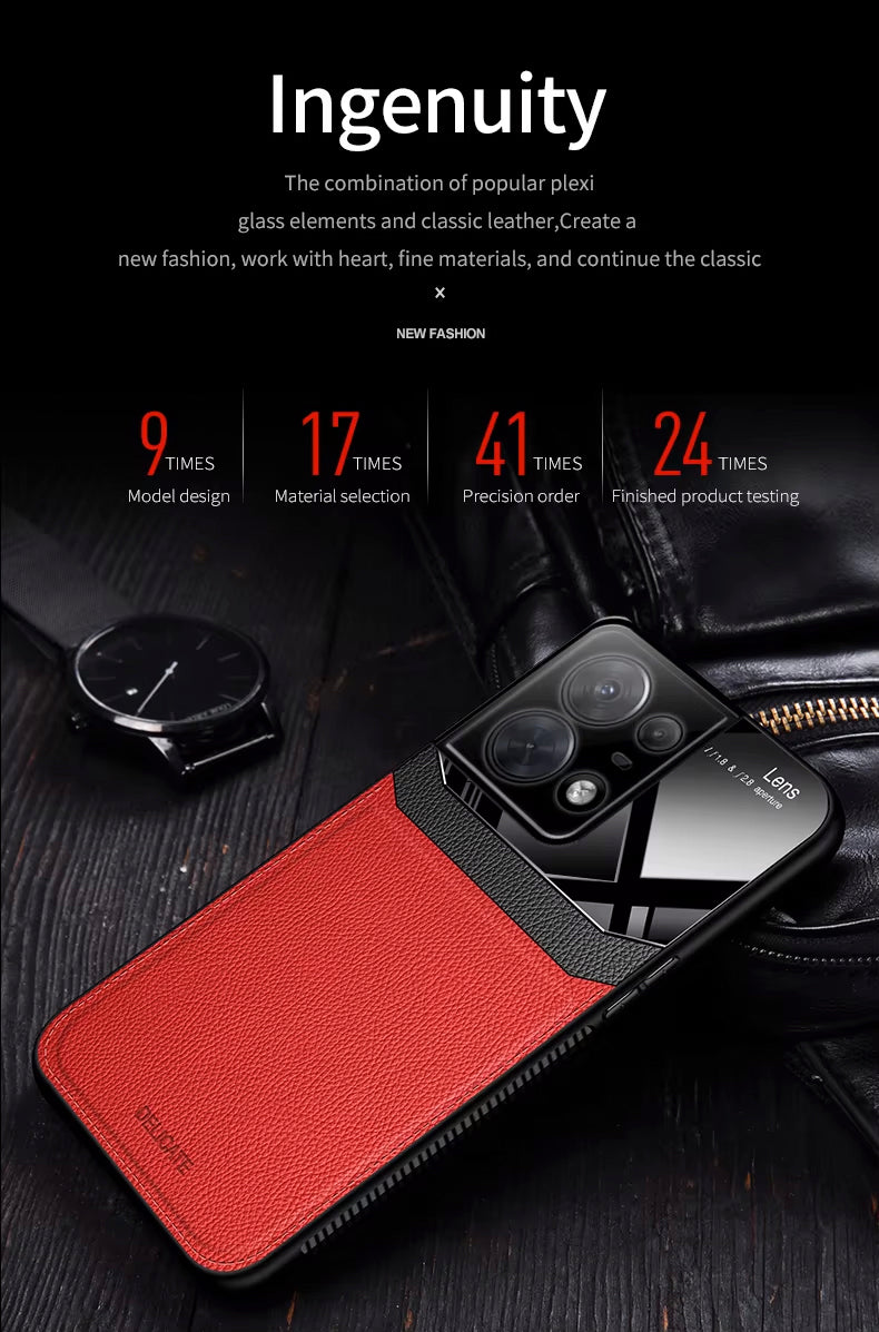 Motorola Edge 50 Pro 5G Premium Leather Lens Protective Case