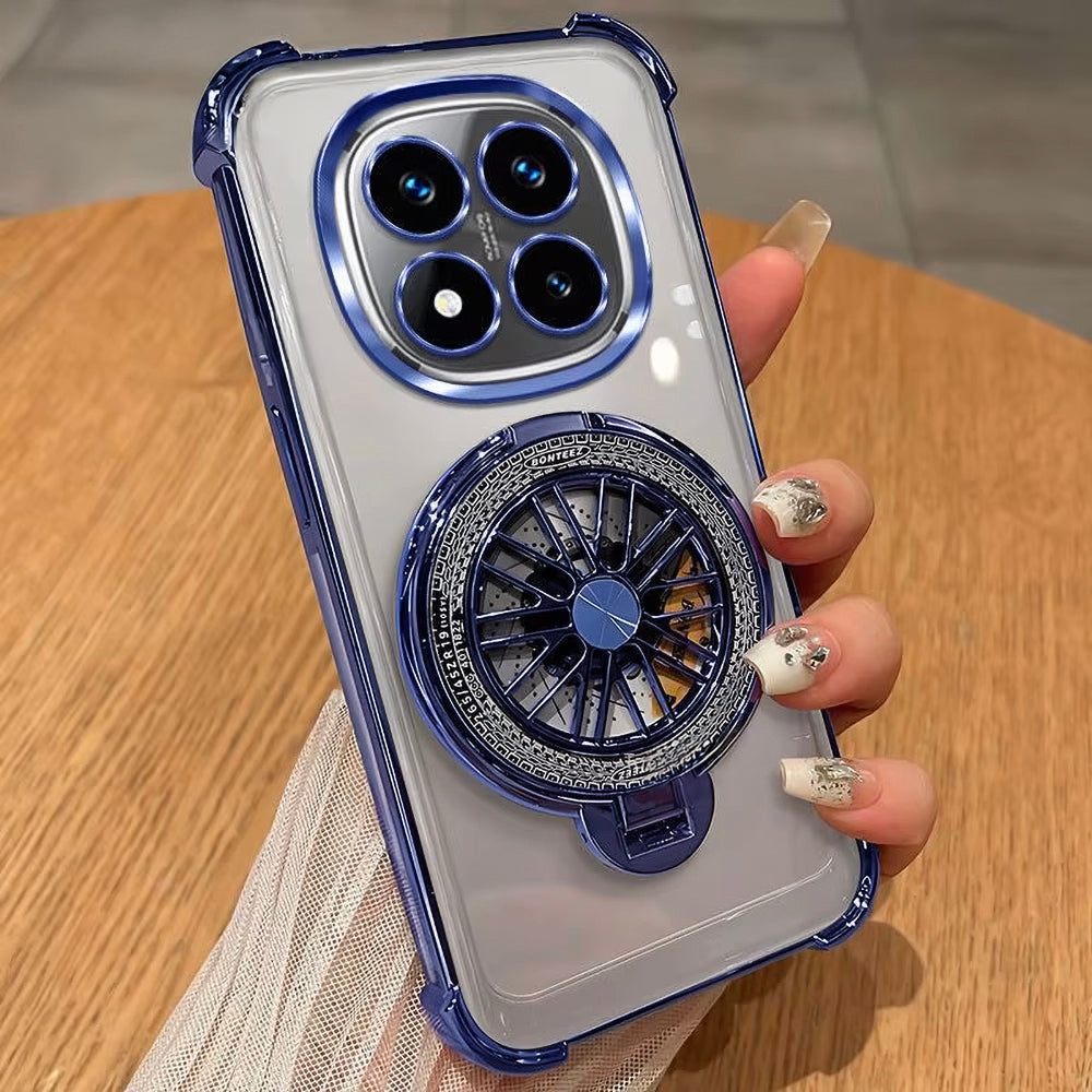 Redmi Note 14 Pro 5G Premium Stress Buster Wheel Rotating Shockproof Airbags Case