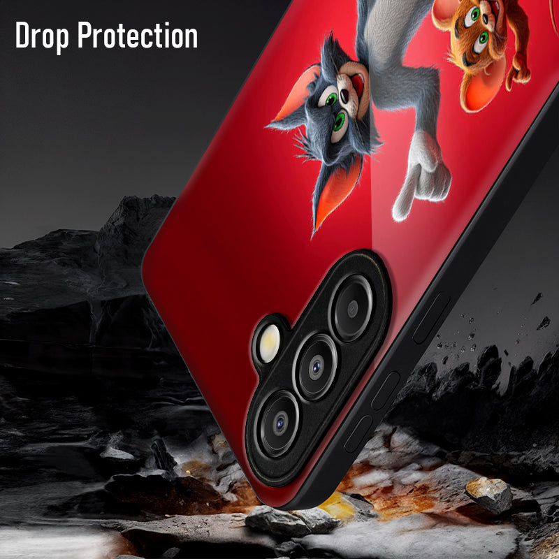 Samsung Galaxy A36 5G Premium Acrylic Shockproof Glass Back Case (Tom and Jerry)