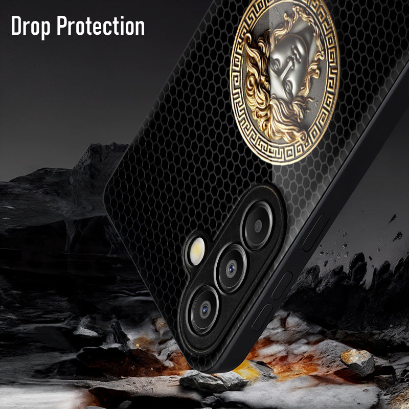 Samsung Galaxy A36 5G Premium Acrylic Shockproof Glass Back Case (Versace Case)