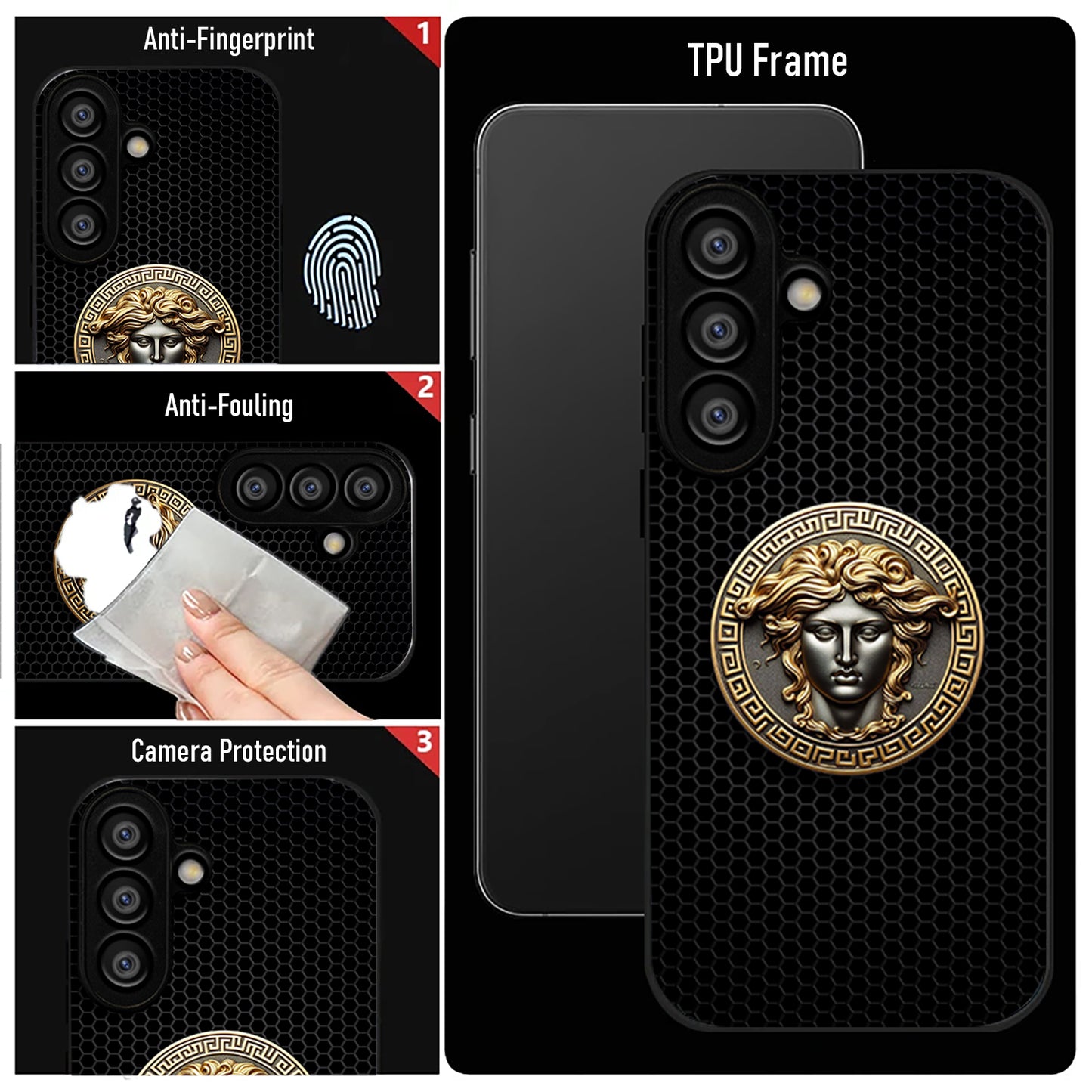 Samsung Galaxy A36 5G Premium Acrylic Shockproof Glass Back Case (Versace Case)