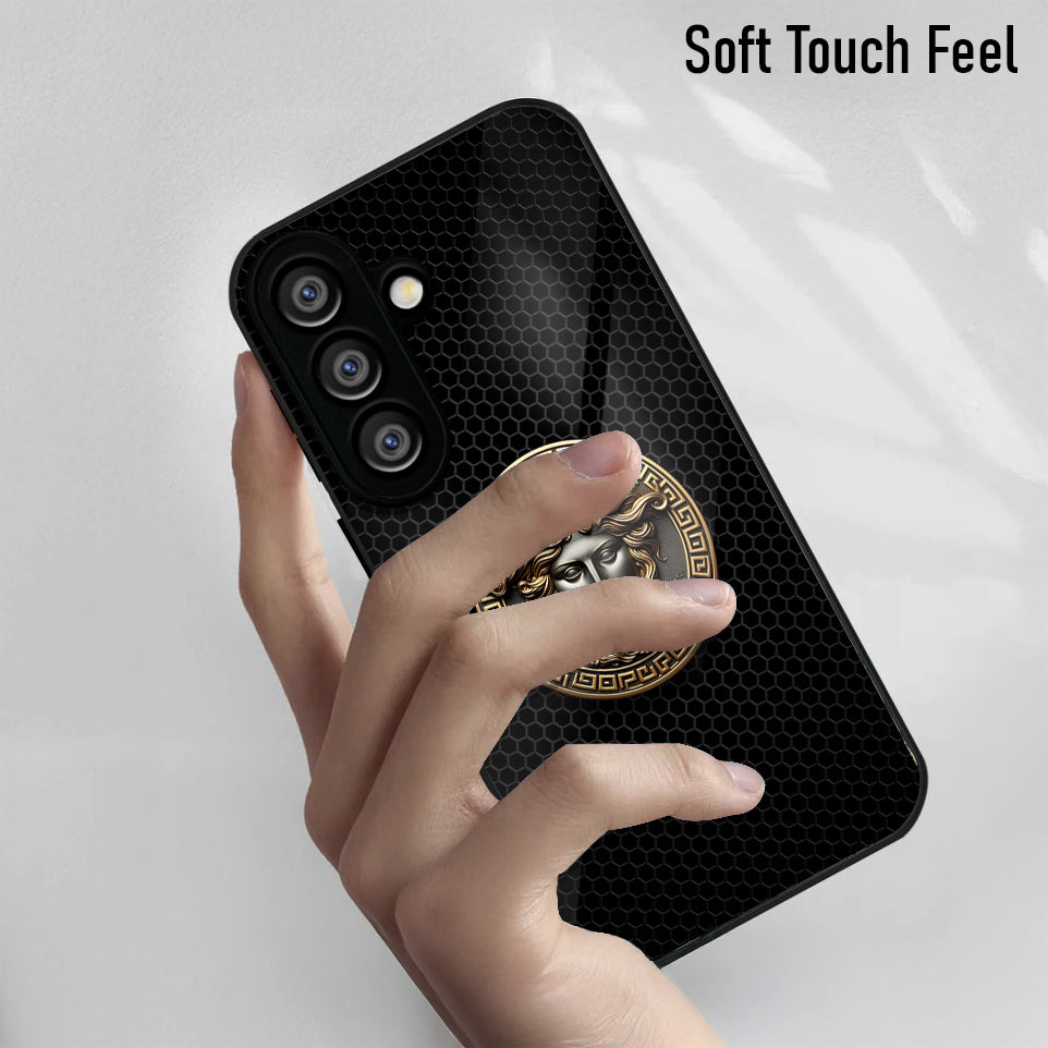 Samsung Galaxy A36 5G Premium Acrylic Shockproof Glass Back Case (Versace Case)