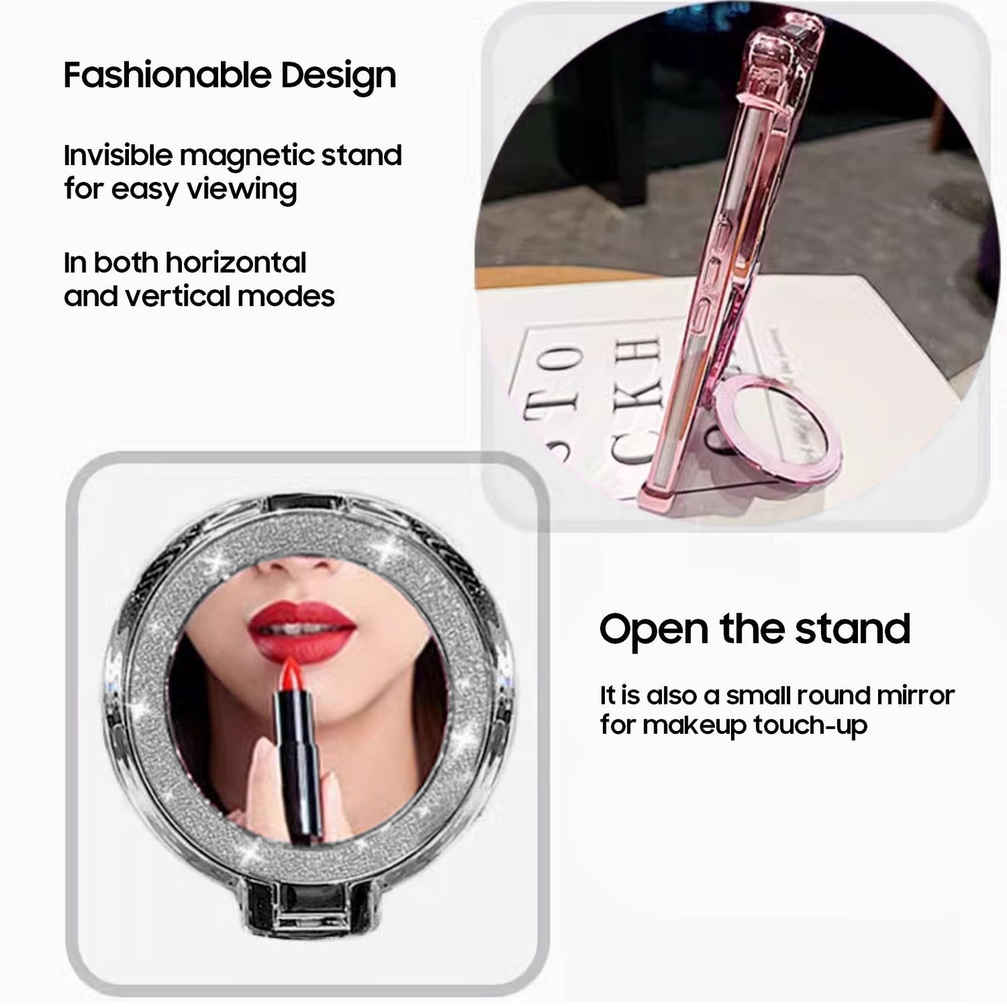 Vivo V27 5G Luxury Shimmer Mirror Back Shockproof Airbag Case