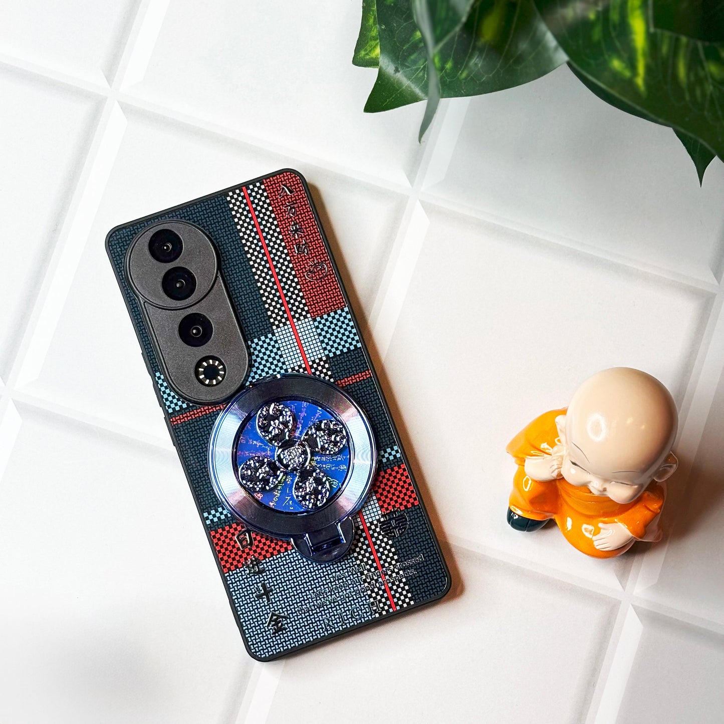 Vivo V40 Pro 5G Rich Manifestation Wheel Grid Pattern Back Case