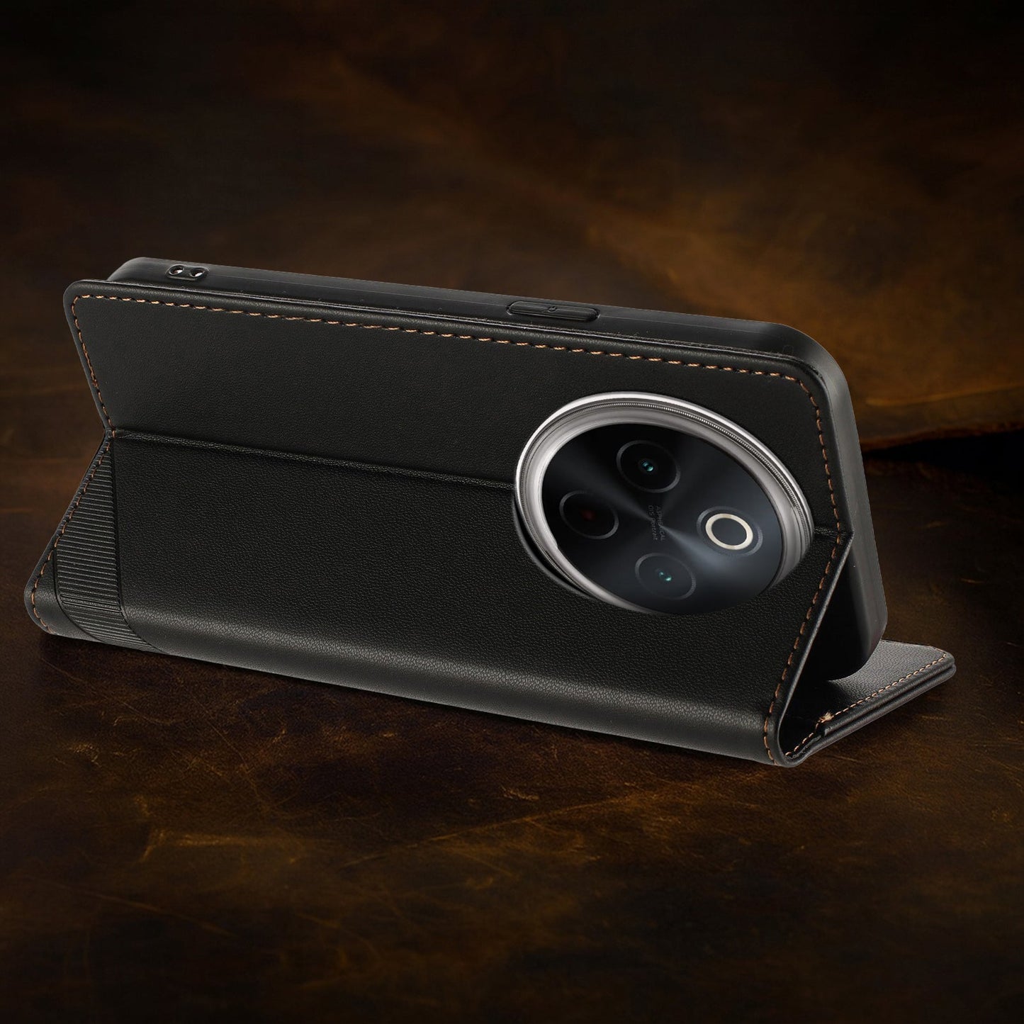 Vivo T4 5G phone case with magnetic closure and vintage style