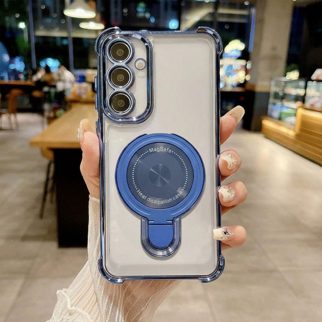 Samsung Galaxy A16 5G Luxury Four Corner Invincible Bracket Ring Stand Case