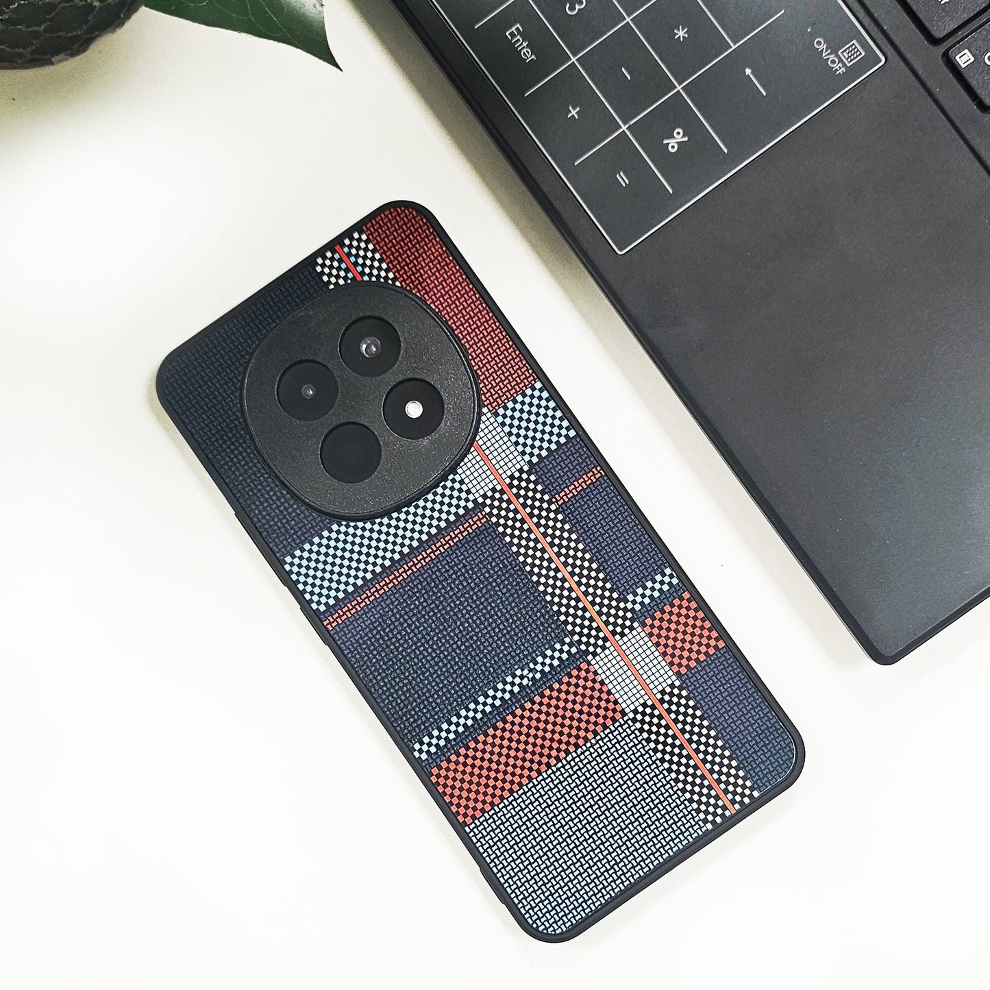 Oppo F29 Pro 5G Luxury Grid Pattern Glass Back Shockproof Case