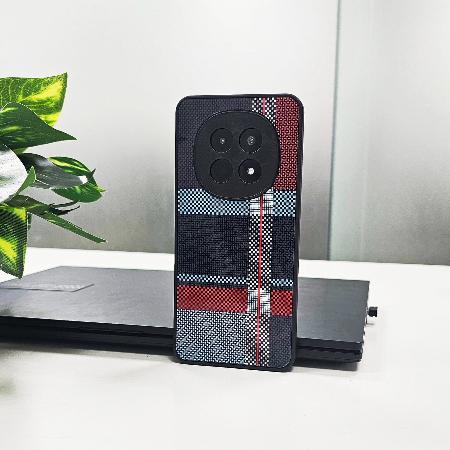 Oppo F29 Pro 5G Luxury Grid Pattern Glass Back Shockproof Case