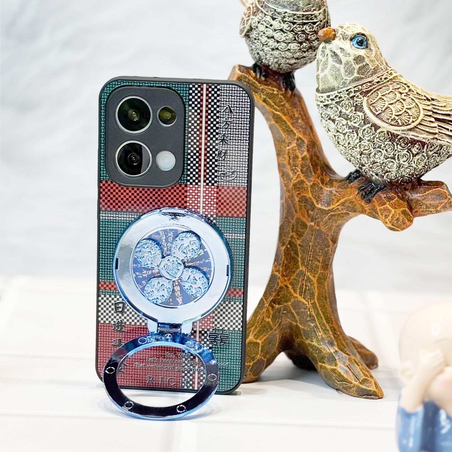 Oppo Reno13 5G Rich Manifestation Wheel Grid Pattern Back Case