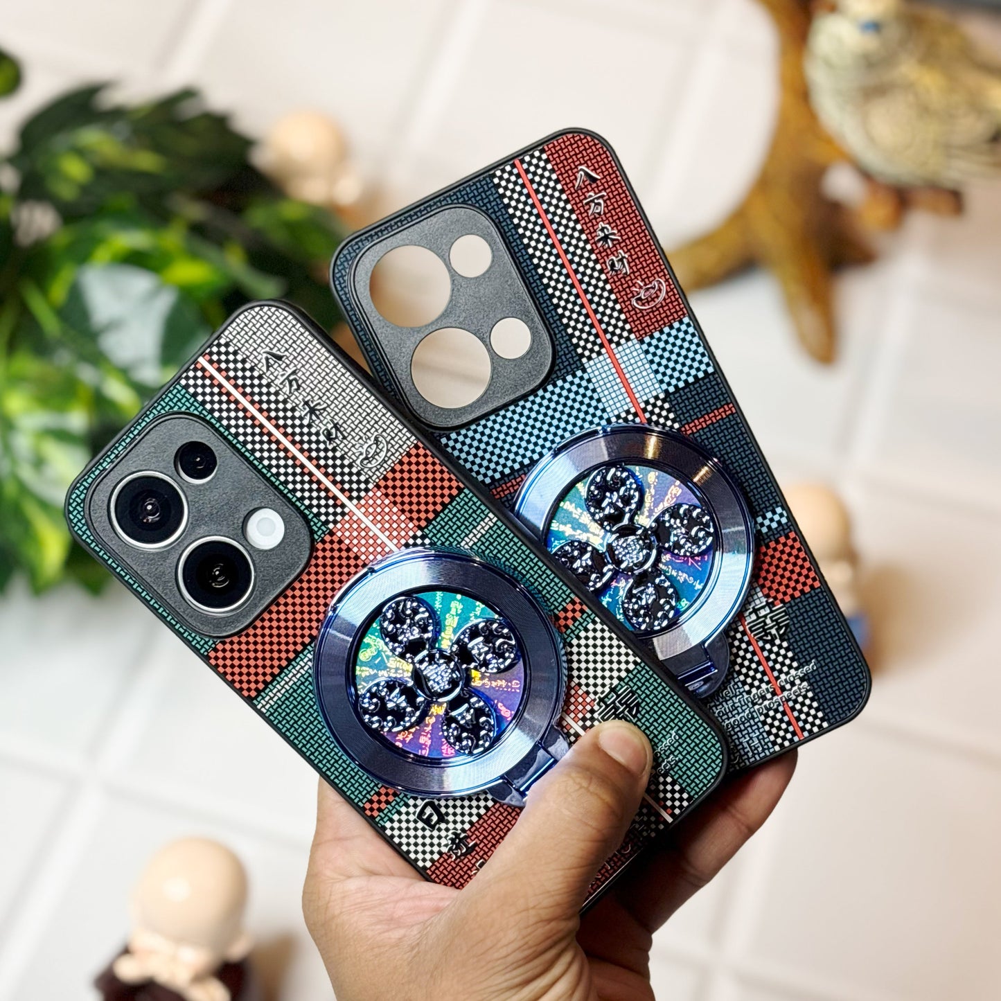 Oppo Reno13 5G Rich Manifestation Wheel Grid Pattern Back Case