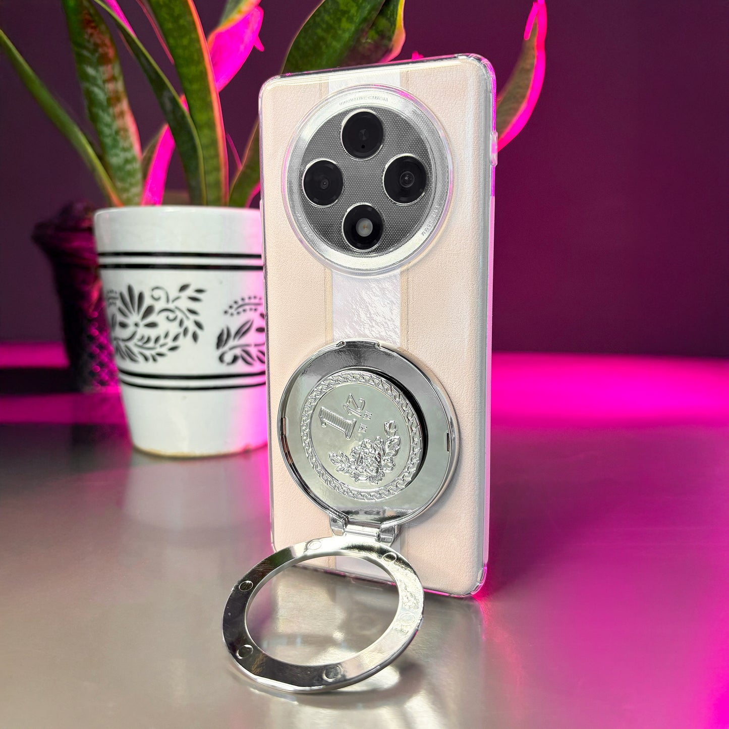 Oppo F27 Pro+ Transparent 1 Billion Edition Rotating Cluster Phone Case