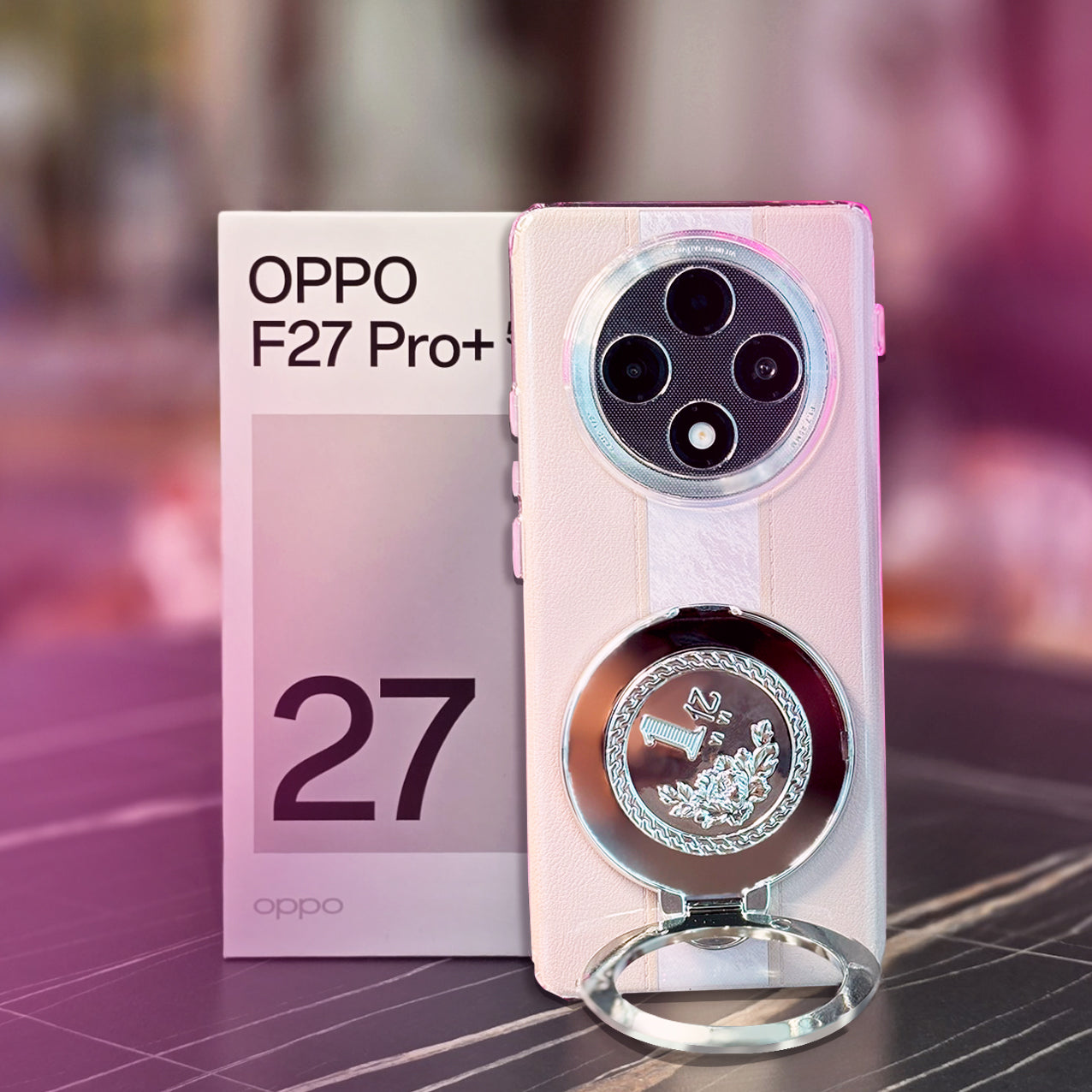 Oppo F27 Pro+ Transparent 1 Billion Edition Rotating Cluster Phone Case